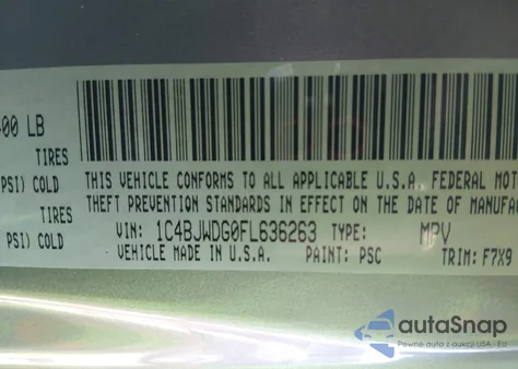 2015 Jeep Wrangler Unlimited Freedom Edition z USA, uszkodzony, nr VIN 1C4BJWDG0FL636263